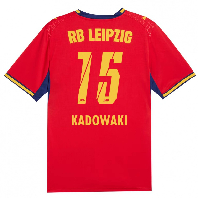 Danxen Dames Mai Kadowaki #15 Rood Geel Koninklijk Blauw Uitshirt Uittenue 2026/27 T-Shirt