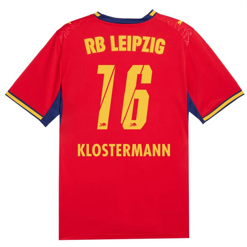 Danxen Dames Lukas Klostermann #16 Rood Geel Koninklijk Blauw Uitshirt Uittenue 2026/27 T-Shirt