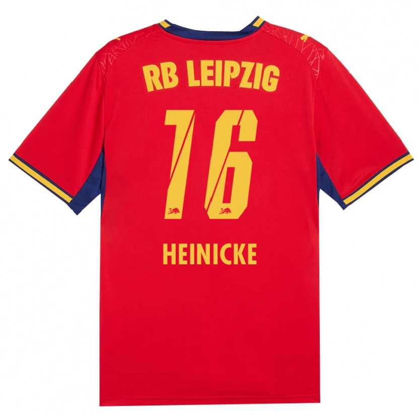 Danxen Dames Niklas Heinicke #16 Rood Geel Koninklijk Blauw Uitshirt Uittenue 2026/27 T-Shirt