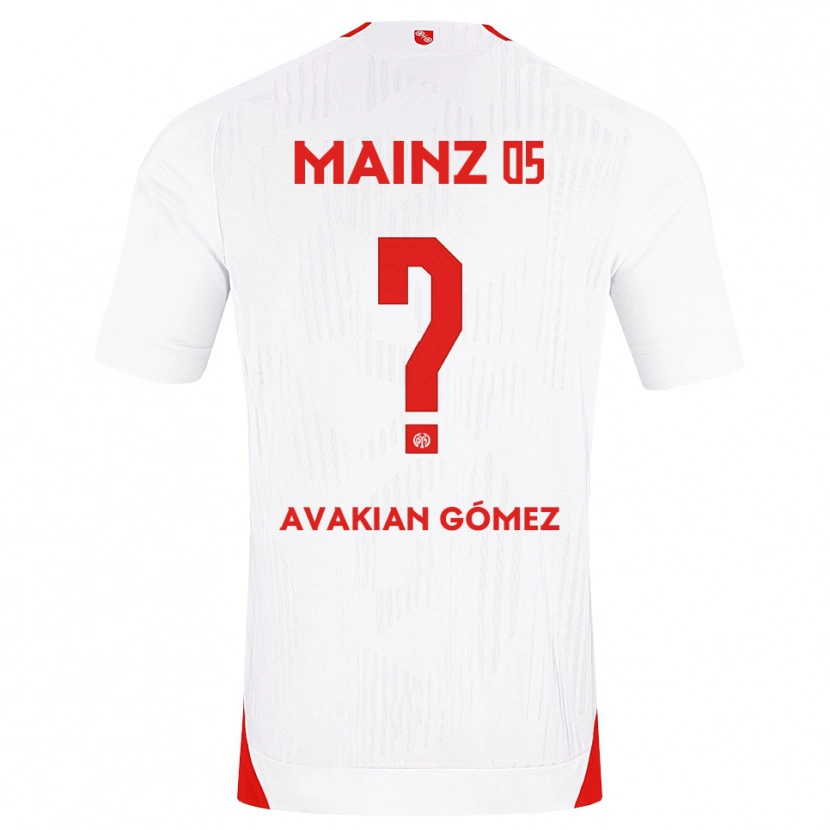 Danxen Dames Román Avakian Gómez #0 Wit Rood Geel Uitshirt Uittenue 2026/27 T-Shirt