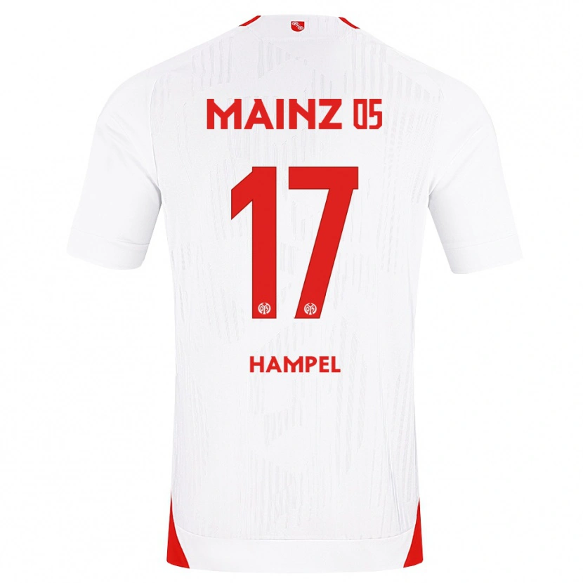 Danxen Dames Luca Hampel #17 Wit Rood Geel Uitshirt Uittenue 2026/27 T-Shirt