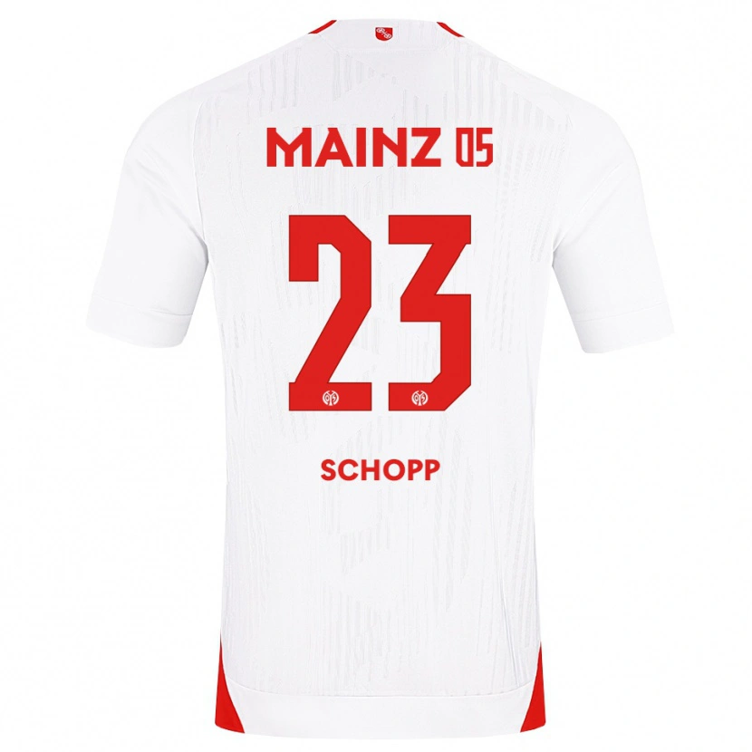 Danxen Dames Konstantin Schopp #23 Wit Rood Geel Uitshirt Uittenue 2026/27 T-Shirt