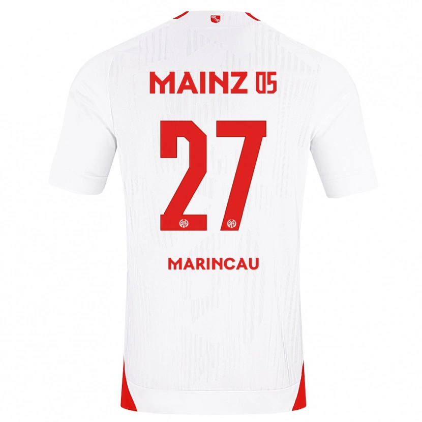 Danxen Dames Emanuel Marincău #27 Wit Rood Geel Uitshirt Uittenue 2026/27 T-Shirt