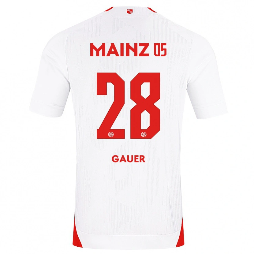 Danxen Dames Luke Gauer #28 Wit Rood Geel Uitshirt Uittenue 2026/27 T-Shirt