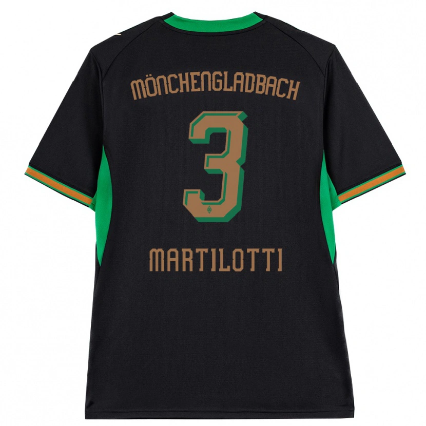 Danxen Dames Francesco Martilotti #3 Zwart Oranje Groen Bruin Uitshirt Uittenue 2026/27 T-Shirt