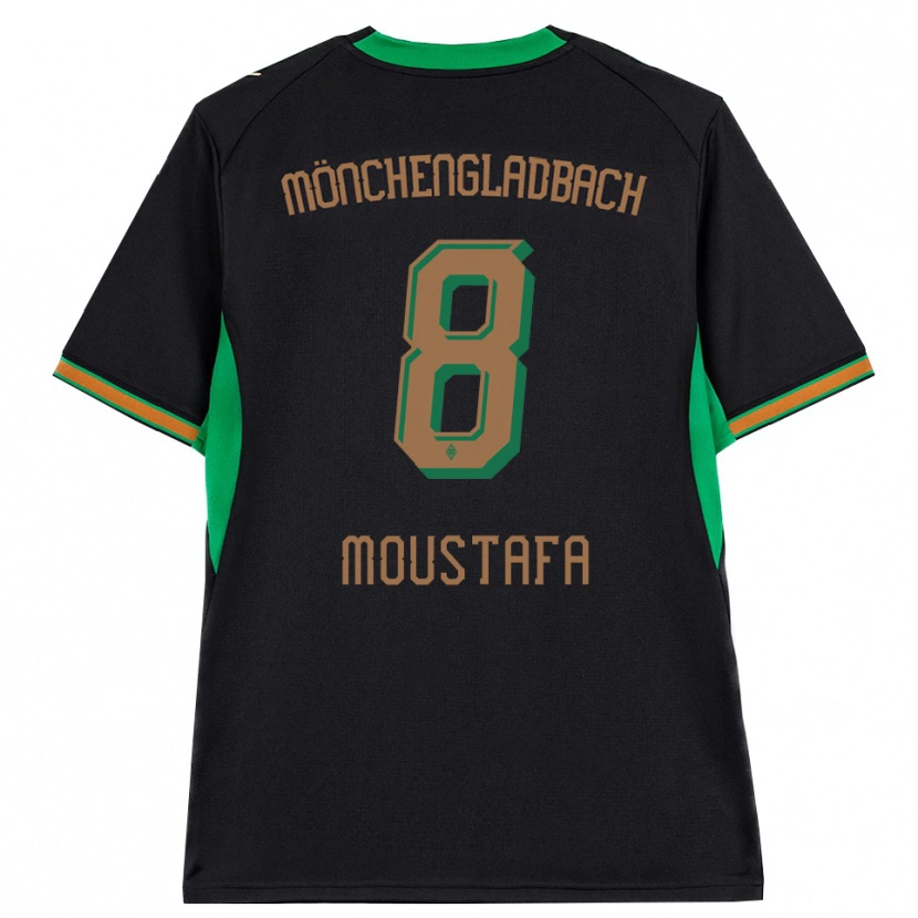 Danxen Dames Moustafa Ashraf Moustafa #8 Zwart Oranje Groen Bruin Uitshirt Uittenue 2026/27 T-Shirt