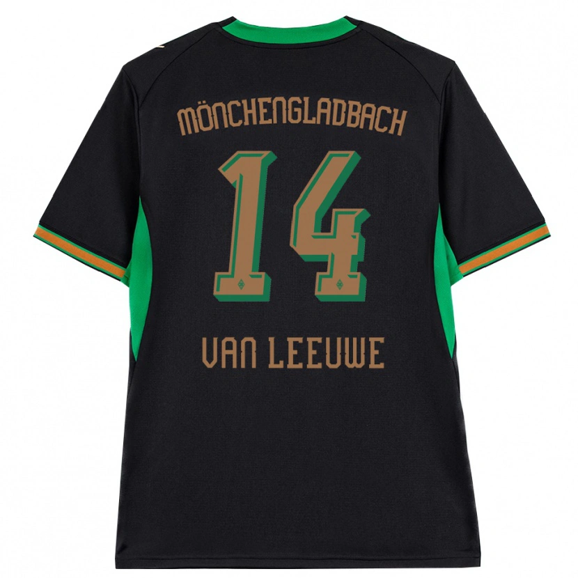 Danxen Dames Kyra Van Leeuwe #14 Zwart Oranje Groen Bruin Uitshirt Uittenue 2026/27 T-Shirt