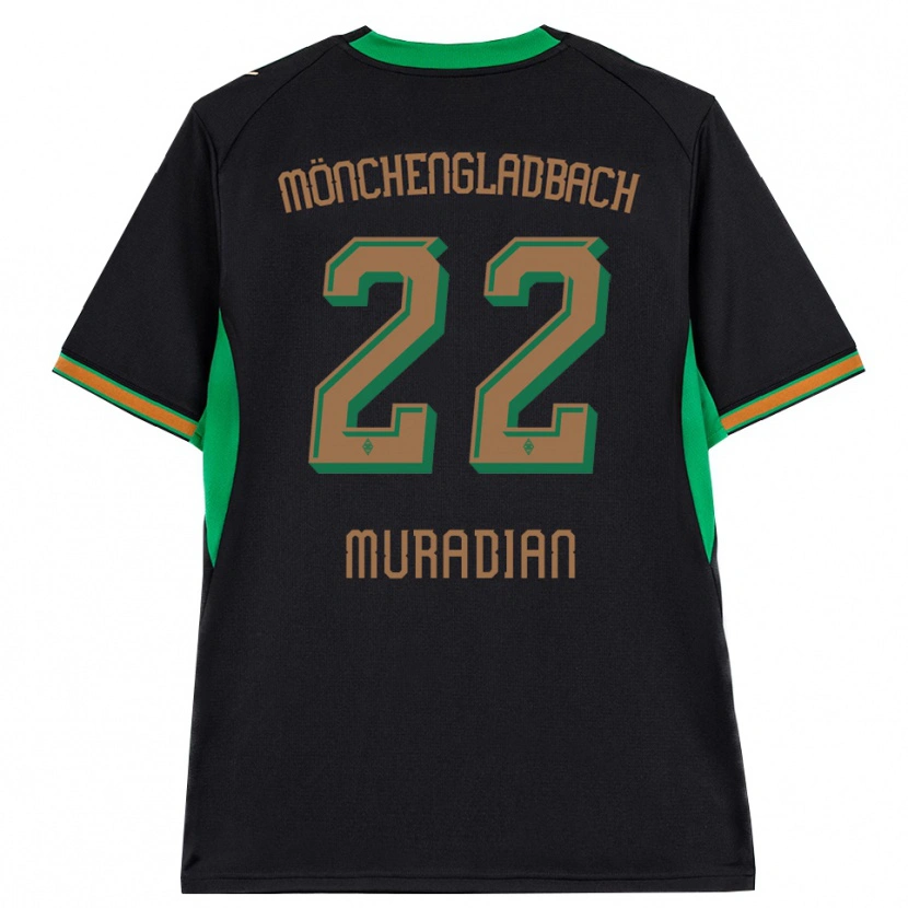 Danxen Dames Artem Muradyan #22 Zwart Oranje Groen Bruin Uitshirt Uittenue 2026/27 T-Shirt