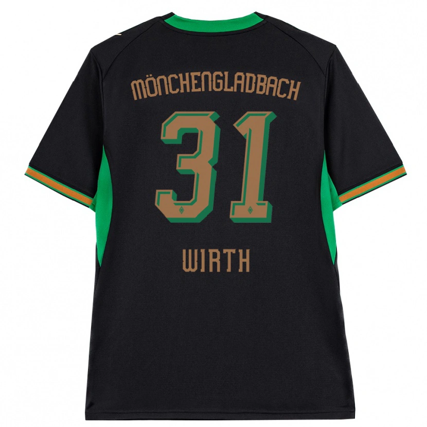 Danxen Dames Linus Wirth #31 Zwart Oranje Groen Bruin Uitshirt Uittenue 2026/27 T-Shirt