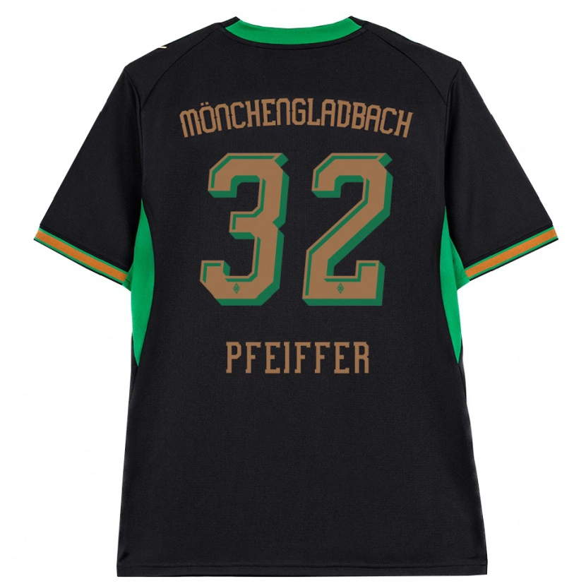 Danxen Dames Tim Pfeiffer #32 Zwart Oranje Groen Bruin Uitshirt Uittenue 2026/27 T-Shirt
