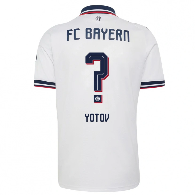 Danxen Dames Valentin Yotov #0 Wit Grijs Rood Uitshirt Uittenue 2026/27 T-Shirt