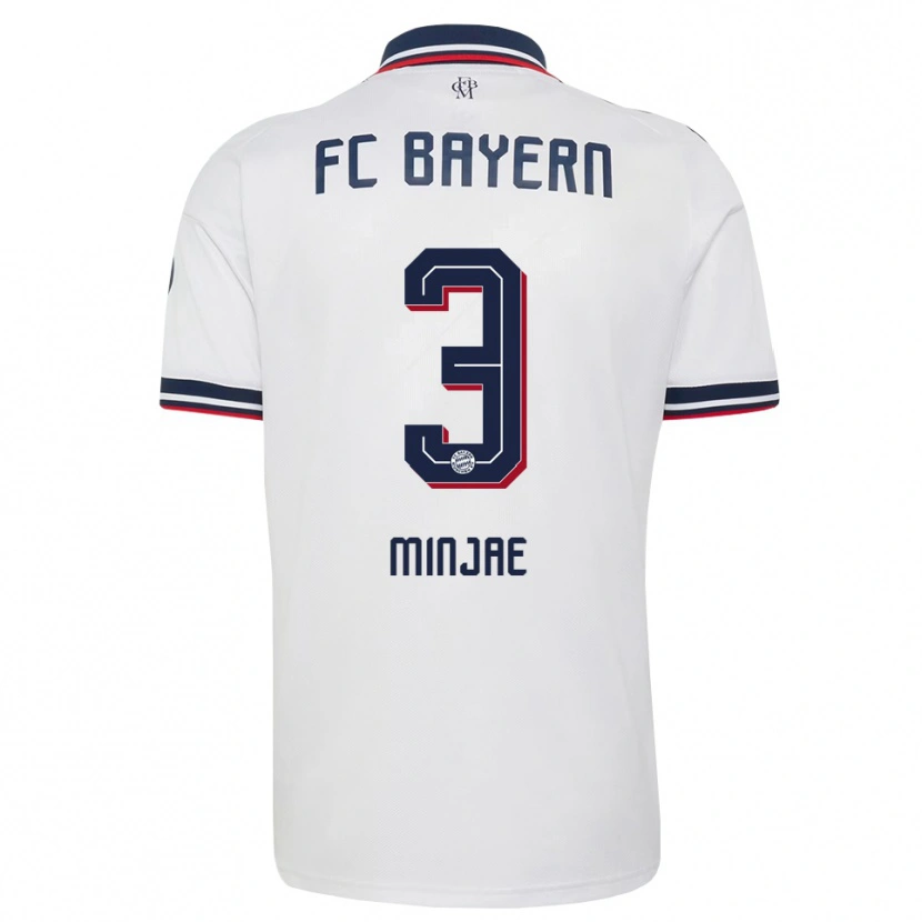 Danxen Dames Min-Jae Kim #3 Wit Grijs Rood Uitshirt Uittenue 2026/27 T-Shirt