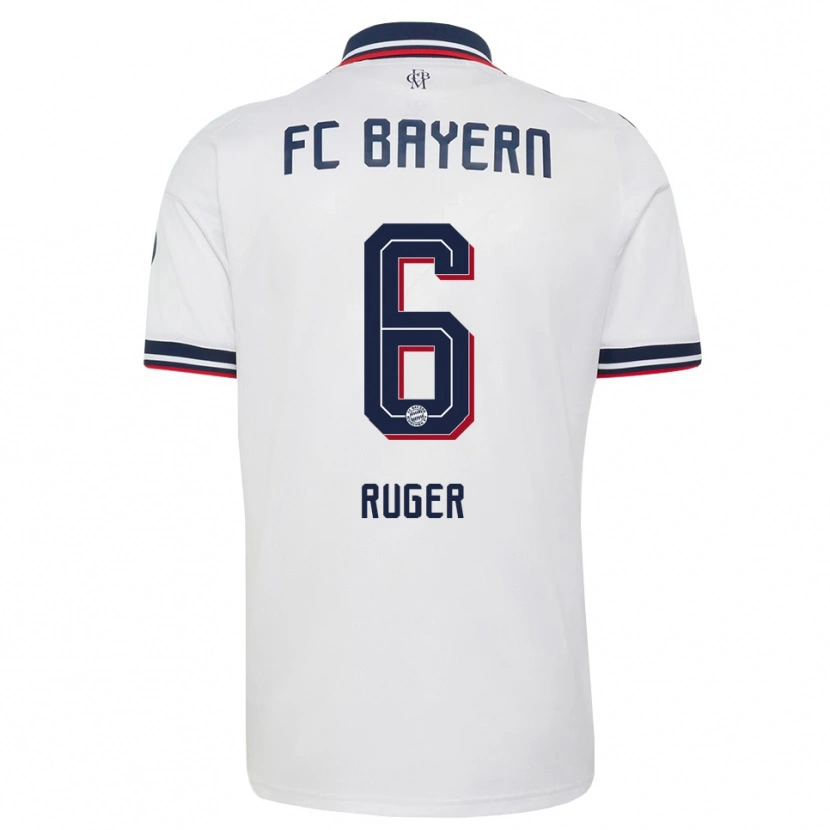 Danxen Dames Kurt Ruger #6 Wit Grijs Rood Uitshirt Uittenue 2026/27 T-Shirt