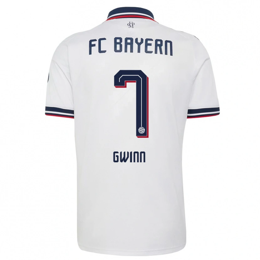 Danxen Dames Giulia Gwinn #7 Wit Grijs Rood Uitshirt Uittenue 2026/27 T-Shirt