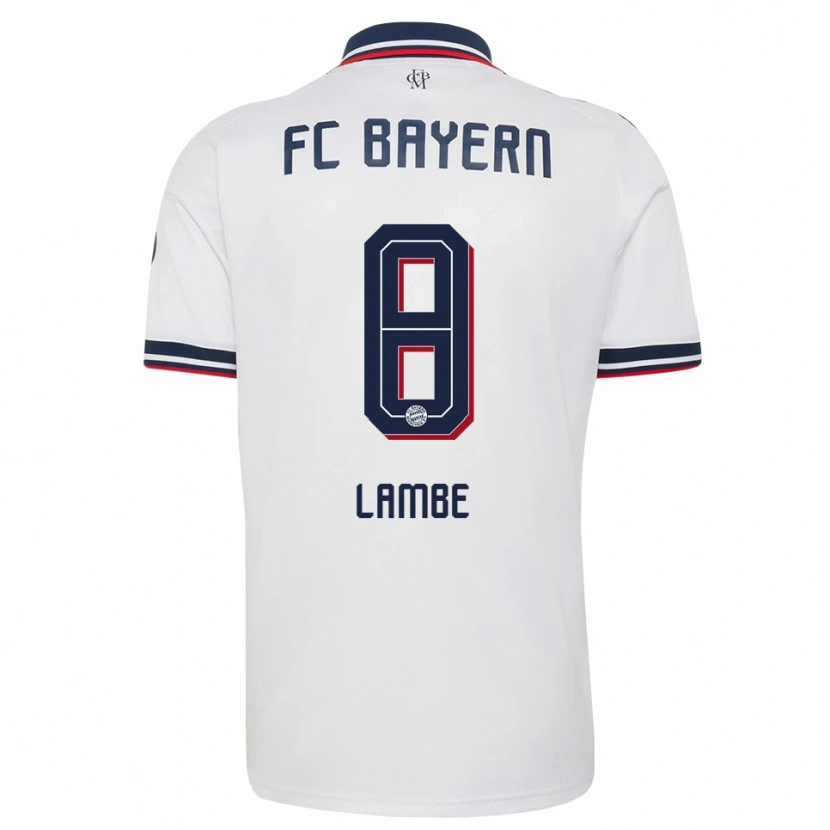 Danxen Dames Allen Junior Lambé #8 Wit Grijs Rood Uitshirt Uittenue 2026/27 T-Shirt