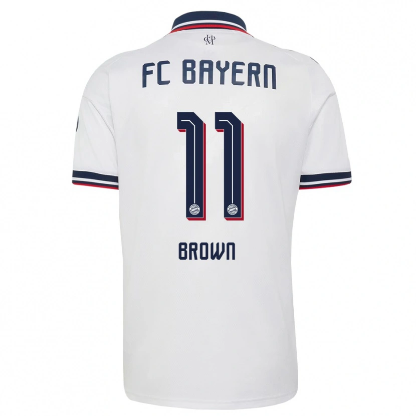 Danxen Dames Nathaniel Brown #11 Wit Grijs Rood Uitshirt Uittenue 2026/27 T-Shirt