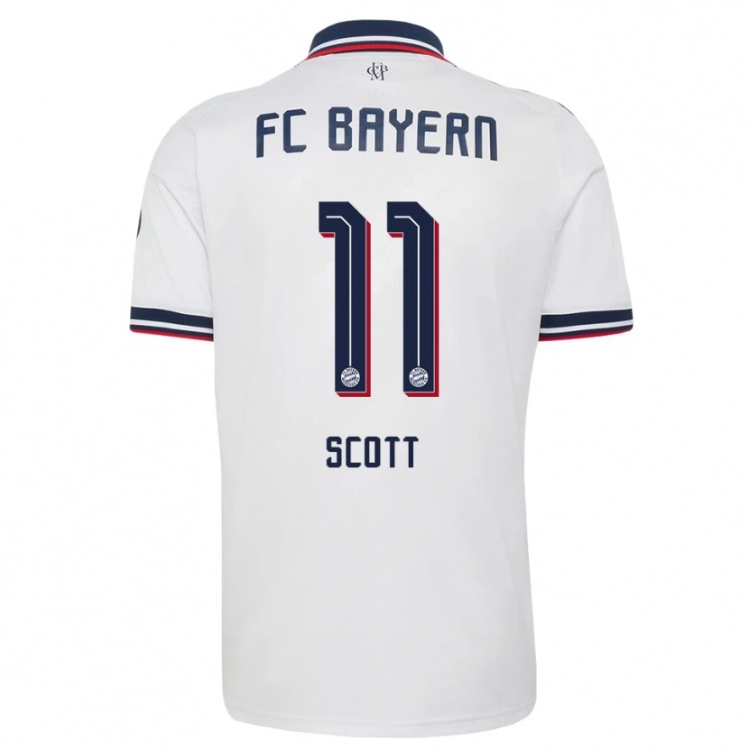 Danxen Dames Michael Scott #11 Wit Grijs Rood Uitshirt Uittenue 2026/27 T-Shirt