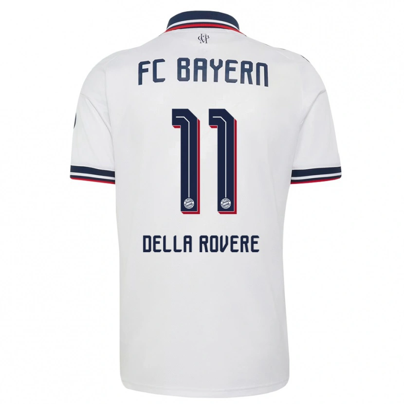 Danxen Dames Guido Della Rovere #11 Wit Grijs Rood Uitshirt Uittenue 2026/27 T-Shirt