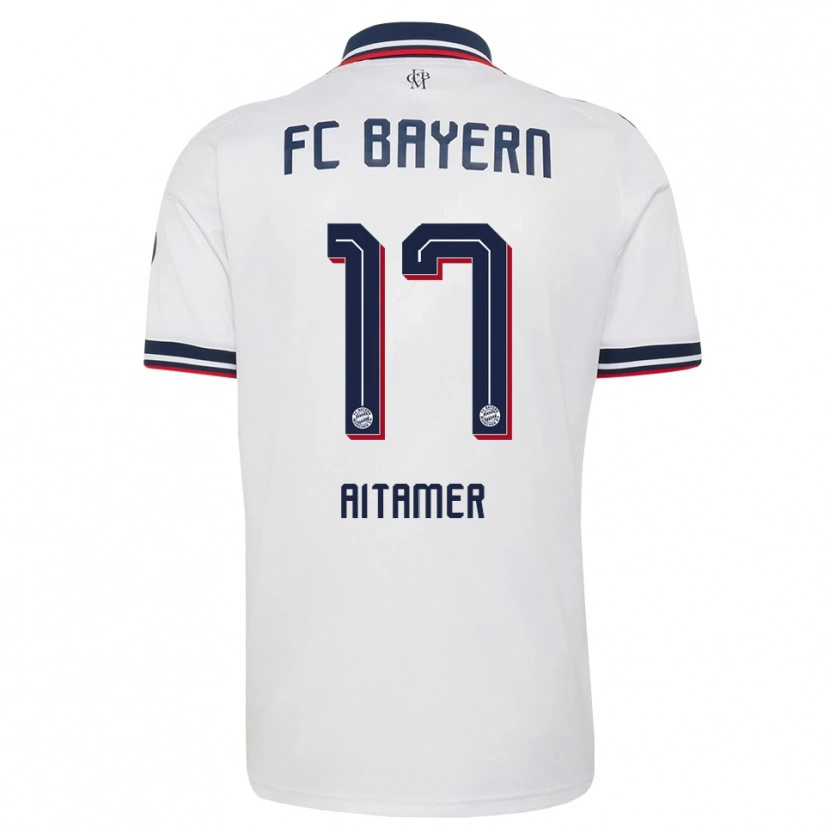 Danxen Dames Younes Aitamer #17 Wit Grijs Rood Uitshirt Uittenue 2026/27 T-Shirt
