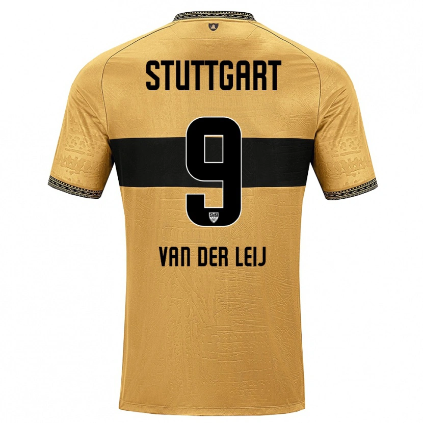 Danxen Dames Tim Van Der Leij #9 Bruin Zwart Wit Uitshirt Uittenue 2026/27 T-Shirt