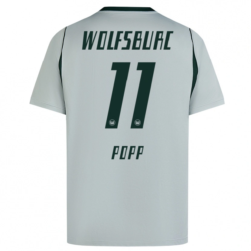 Danxen Dames Alexandra Popp #11 Grijs Groen Uitshirt Uittenue 2026/27 T-Shirt