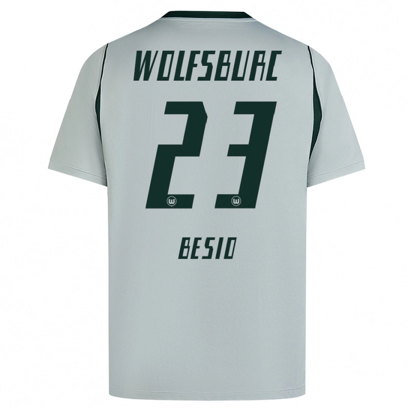 Danxen Dames Alessio Besio #23 Grijs Groen Uitshirt Uittenue 2026/27 T-Shirt