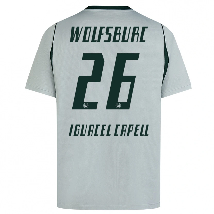Danxen Dames Diego Iguacel Capell #26 Grijs Groen Uitshirt Uittenue 2026/27 T-Shirt