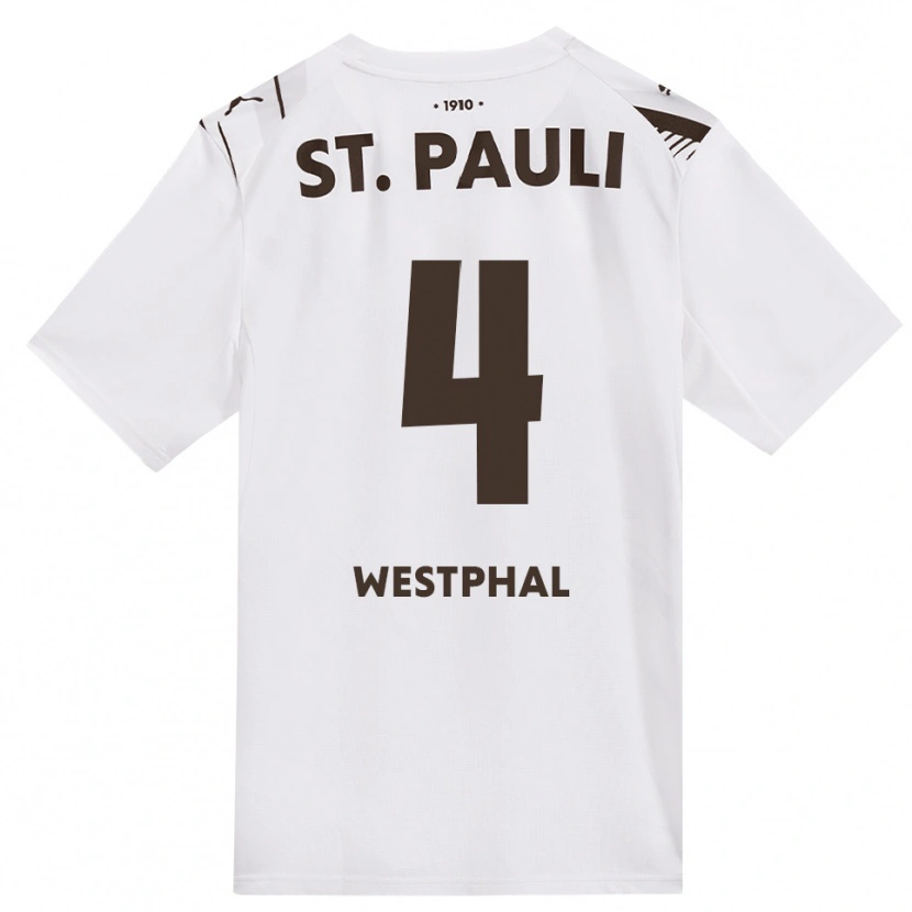Danxen Dames Jannik Westphal #4 Cafe Wit Rood Uitshirt Uittenue 2026/27 T-Shirt