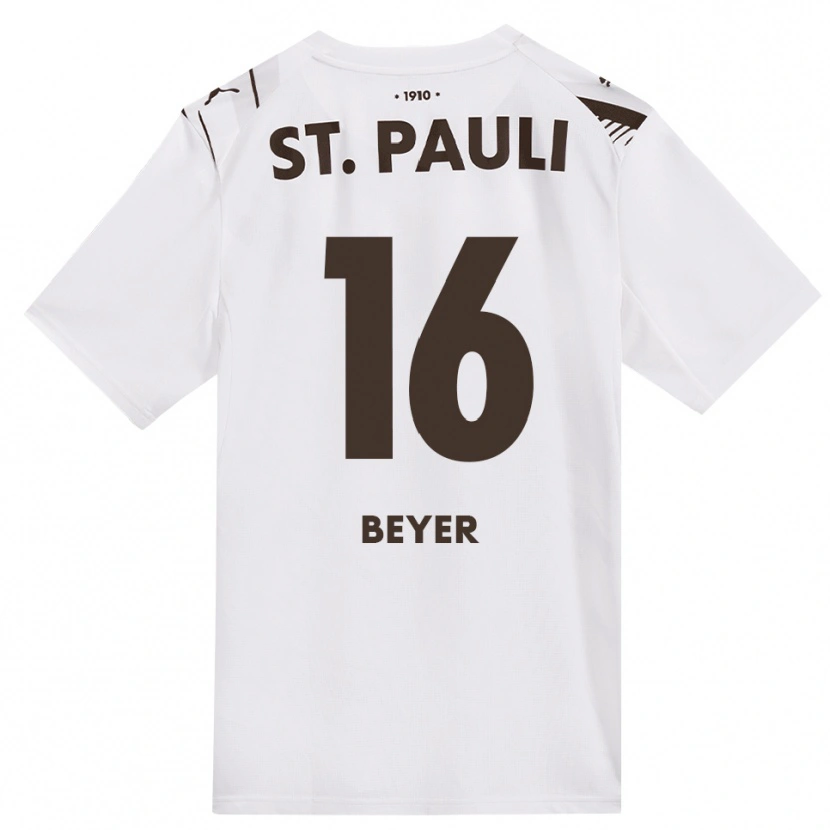 Danxen Dames Lasse Beyer #16 Cafe Wit Rood Uitshirt Uittenue 2026/27 T-Shirt