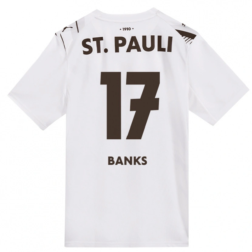 Danxen Dames Scott Banks #17 Cafe Wit Rood Uitshirt Uittenue 2026/27 T-Shirt