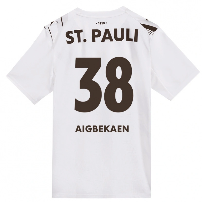 Danxen Dames Romeo Aigbekaen #38 Cafe Wit Rood Uitshirt Uittenue 2026/27 T-Shirt