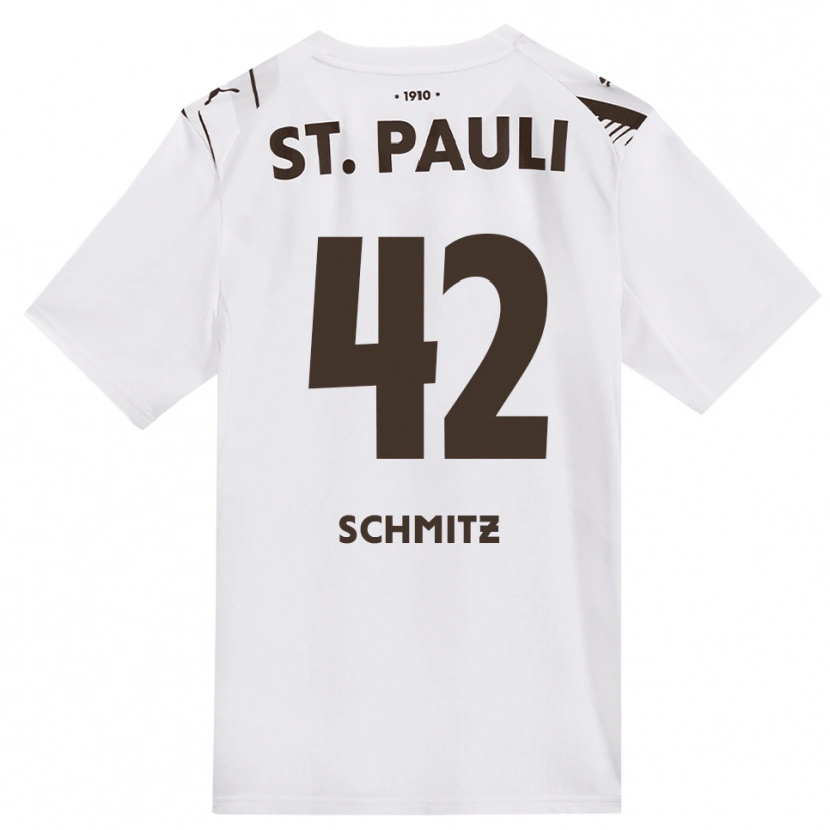 Danxen Dames Marwin Schmitz #42 Cafe Wit Rood Uitshirt Uittenue 2026/27 T-Shirt