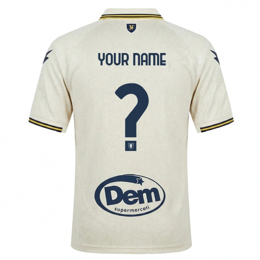 Danxen Dames Uw Naam #0 Oldlace Geel Zwart Uitshirt Uittenue 2026/27 T-Shirt