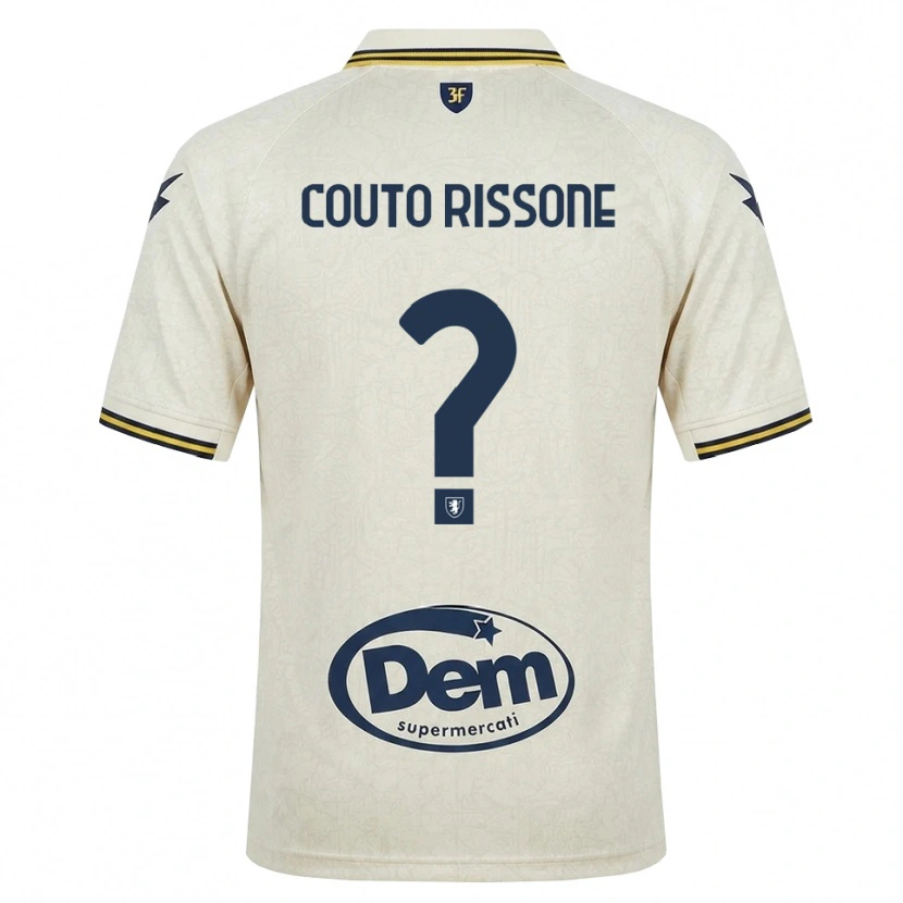Danxen Dames Jacopo Couto Rissone #0 Oldlace Geel Zwart Uitshirt Uittenue 2026/27 T-Shirt