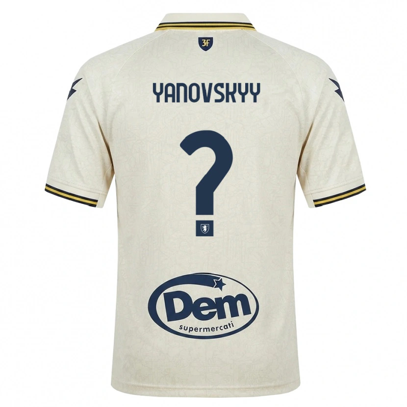 Danxen Dames Riccardo Yanovskyy #0 Oldlace Geel Zwart Uitshirt Uittenue 2026/27 T-Shirt