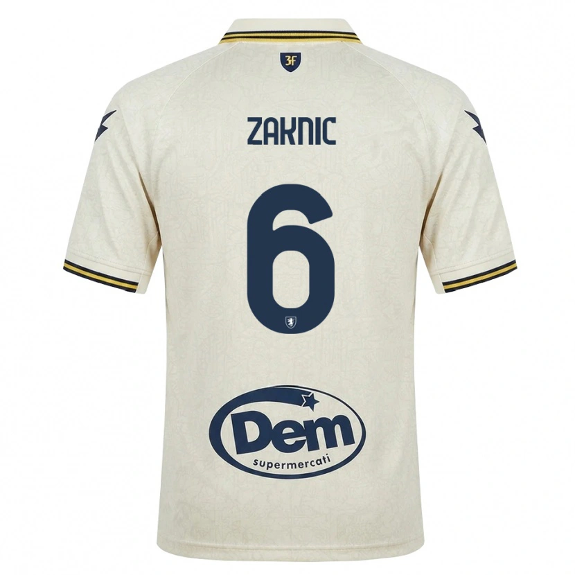 Danxen Dames Lazar Zaknic #6 Oldlace Geel Zwart Uitshirt Uittenue 2026/27 T-Shirt