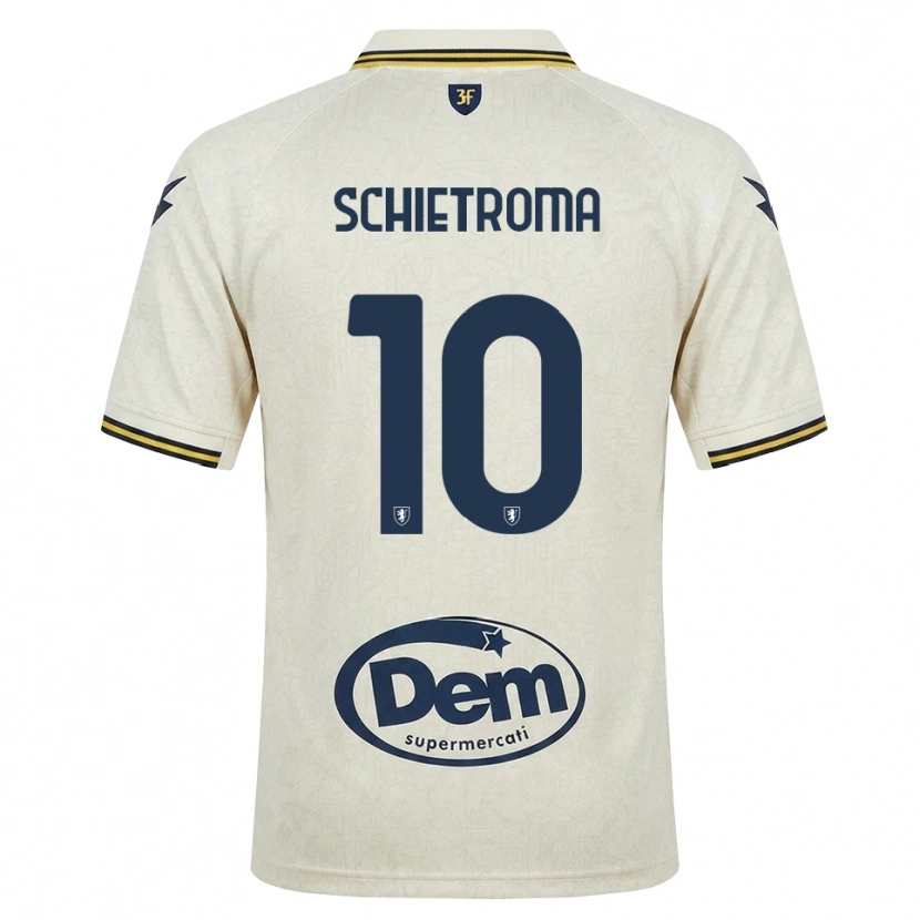 Danxen Dames Lorenzo Schietroma #10 Oldlace Geel Zwart Uitshirt Uittenue 2026/27 T-Shirt