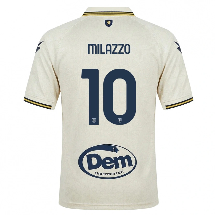 Danxen Dames Simone Milazzo #10 Oldlace Geel Zwart Uitshirt Uittenue 2026/27 T-Shirt