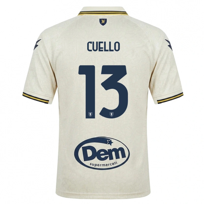 Danxen Dames Gabriel Cuello #13 Oldlace Geel Zwart Uitshirt Uittenue 2026/27 T-Shirt