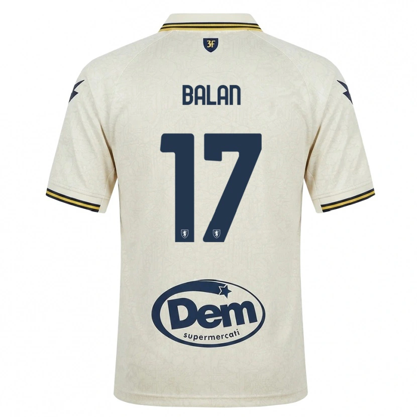 Danxen Dames Raul Balan #17 Oldlace Geel Zwart Uitshirt Uittenue 2026/27 T-Shirt