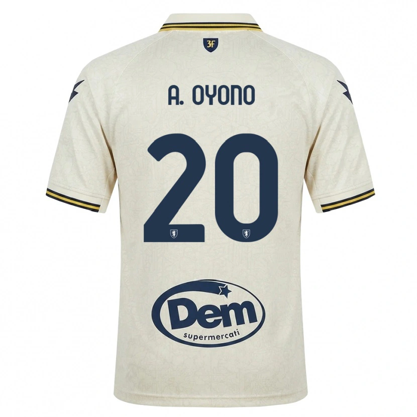 Danxen Dames Anthony Oyono #20 Oldlace Geel Zwart Uitshirt Uittenue 2026/27 T-Shirt