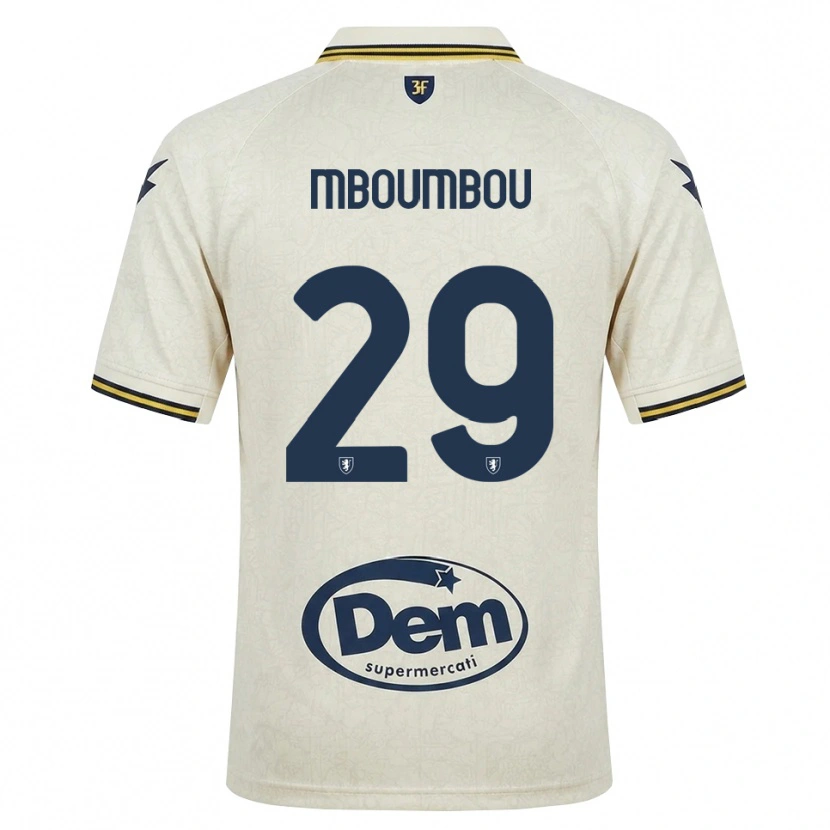 Danxen Dames Arnaud Mboumbou #29 Oldlace Geel Zwart Uitshirt Uittenue 2026/27 T-Shirt
