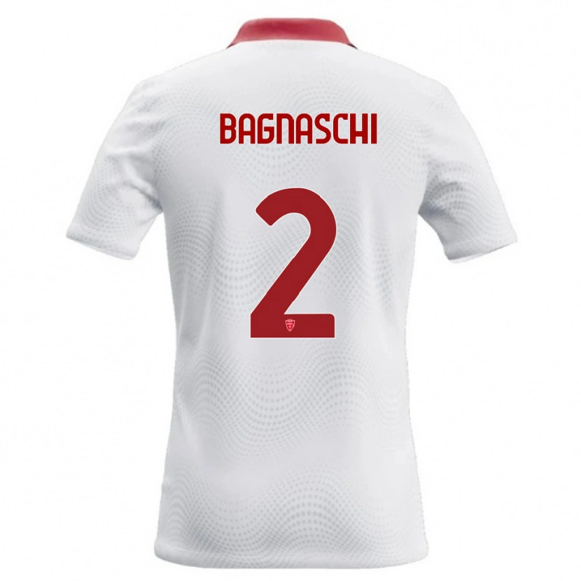 Danxen Dames Alessandro Bagnaschi #2 Wit Rood Uitshirt Uittenue 2026/27 T-Shirt