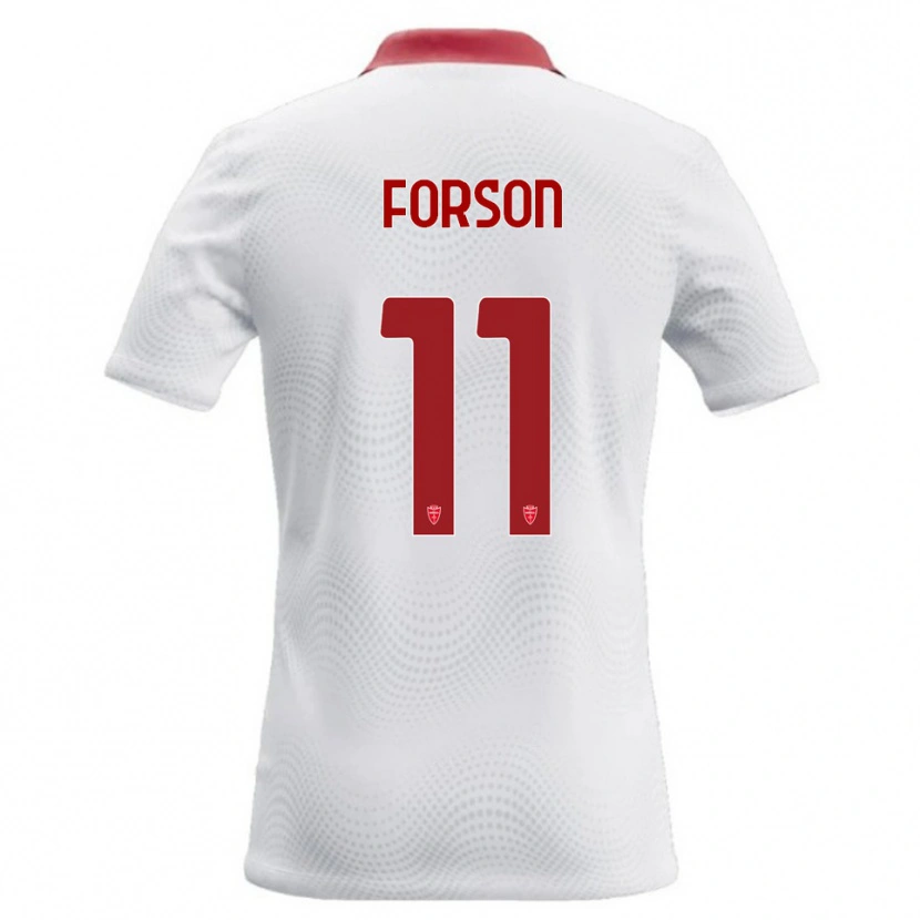 Danxen Dames Omari Forson #11 Wit Rood Uitshirt Uittenue 2026/27 T-Shirt