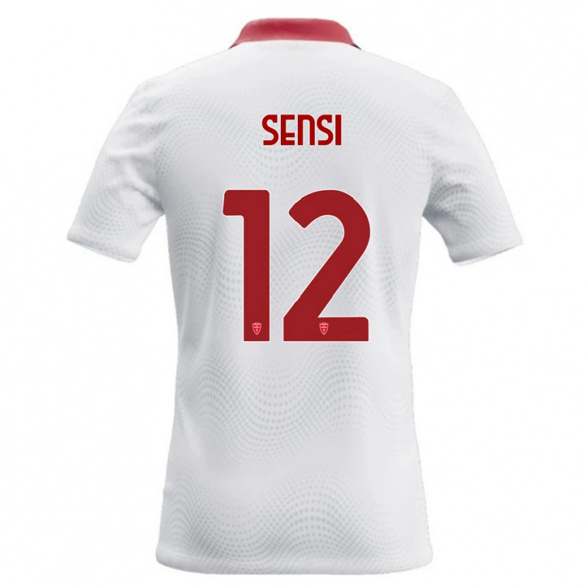Danxen Dames Stefano Sensi #12 Wit Rood Uitshirt Uittenue 2026/27 T-Shirt