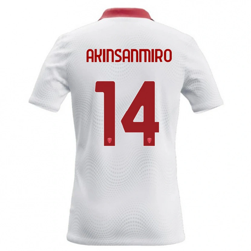 Danxen Dames Ebenezer Akinsanmiro #14 Wit Rood Uitshirt Uittenue 2026/27 T-Shirt