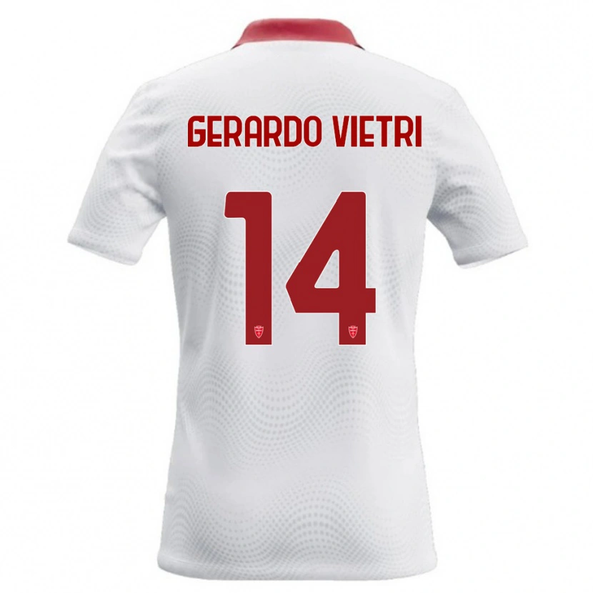 Danxen Dames Alessandro Gerardo Vietri #14 Wit Rood Uitshirt Uittenue 2026/27 T-Shirt