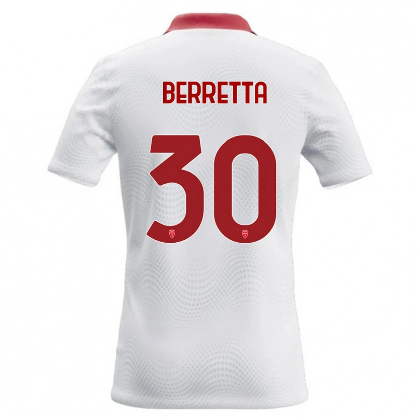 Danxen Dames Alessandro Berretta #30 Wit Rood Uitshirt Uittenue 2026/27 T-Shirt