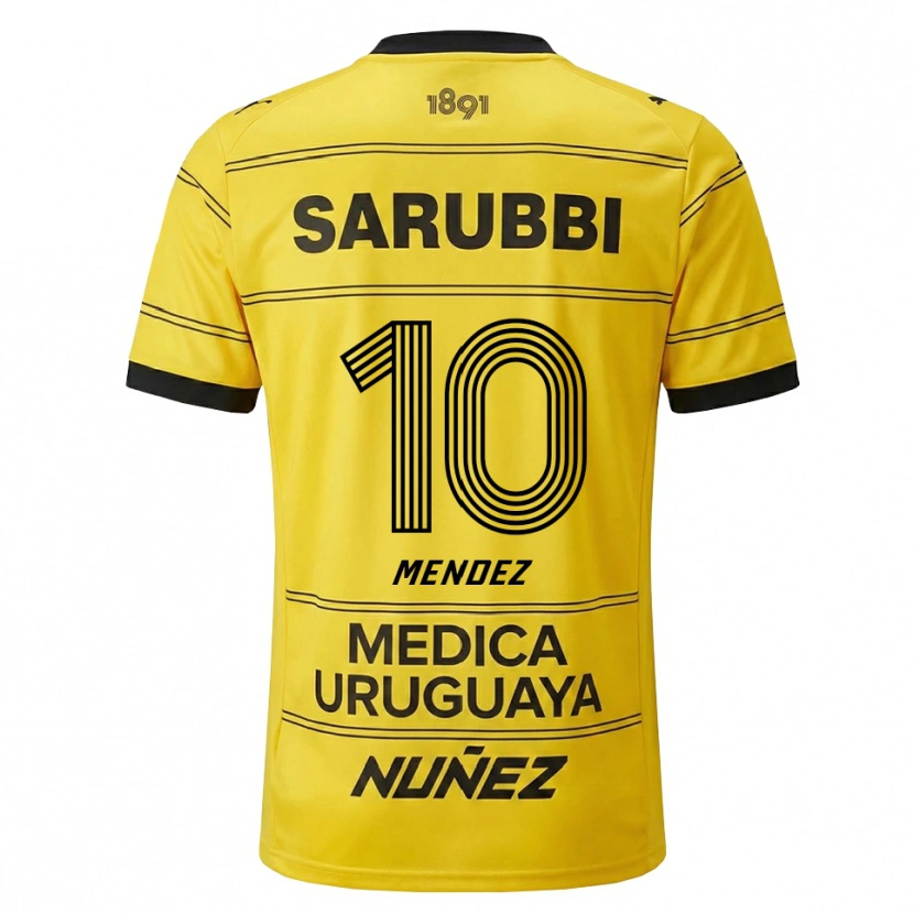 Danxen Dames Kevin Méndez #10 Geel Zwart Uitshirt Uittenue 2026/27 T-Shirt