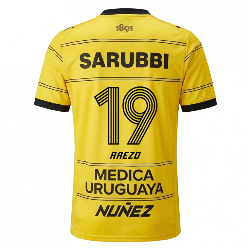 Danxen Dames Matías Arezo #19 Geel Zwart Uitshirt Uittenue 2026/27 T-Shirt